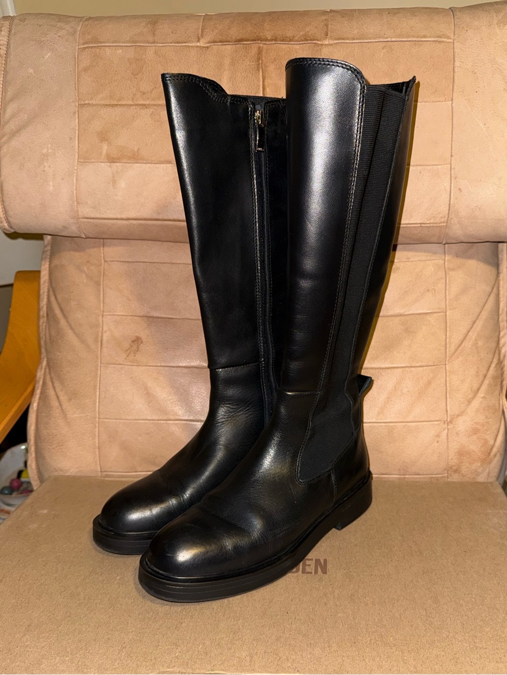 Steve Madden Karsten black leather riding boots size 8.5